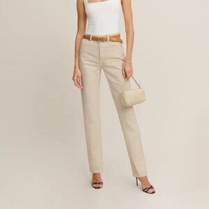 Reformation Cynthia High Rise Straight Long Jeans